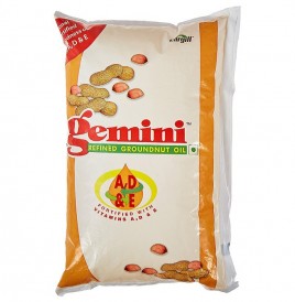 Gemini Refined Groundnut Oil   Pouch  1 litre
